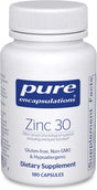 Pure Encapsulations Zinc 30 Mg - Supplement for Immune System Support, Growth and Development, and Wound Healing* - with Zinc Picolinate 30 Mg - 60 Capsules
