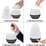 Healthsmart Essential Oil Diffuser, Cool Mist Humidifier and Aromatherapy Diffuser, FSA HSA Eligible with 500ML Tank for Large Rooms, Adjustable Timer, Mist Mode and 7 LED Light Colors, White