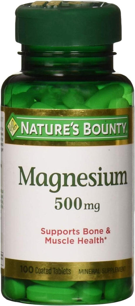 Nature'S Bounty Magnesium, Bone and Muscle Health, Whole Body Support, Tablets, 500 Mg, 200 Ct - Supply Center USA