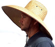 Double Weaved Hard Shell Shade Hat Large Fit Wide Brim Straw Hat Tan - Supply Center USA