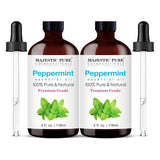 Majestic Pure Lavender Essential Oil with Glass Dropper | 100% Pure and Natural Lavender Oil | Premium Grade Essential Oils for Diffusers, Skin, Aromatherapy, Massage | 4 Fl Oz