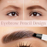 2024 New Waterproof Brow Pencil with Micro-Fork Tip, 3D Waterproof Microblading Eyebrow Pen 4 Fork Tip Tattoo Pencil, 24 Hours Waterproof Tattoo Pen for Eyebrow (Dark Brown) - Supply Center USA