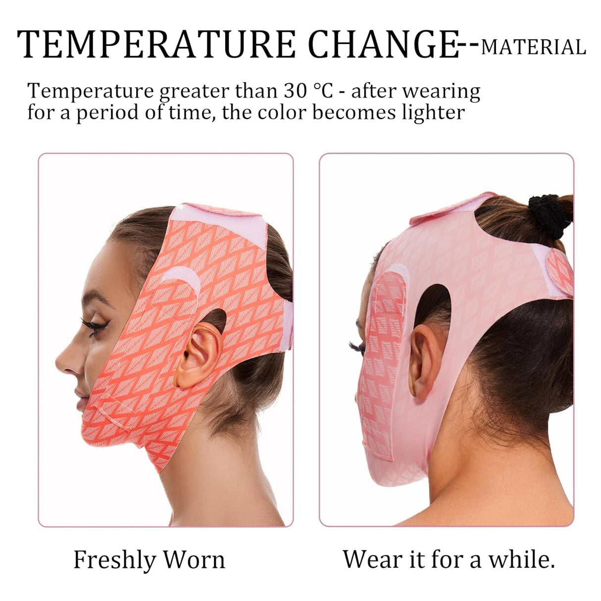 V Line Mask Double Chin Reducer Strap Eliminator Remover Prevent Sagging Shaped Face Belt Slimming for Sleeping Women Jaw Exerciser