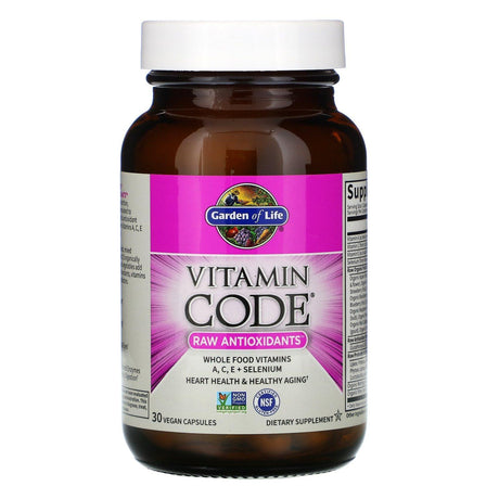 Garden of Life, Vitamin Code, RAW Antioxidants, 30 Vegan Capsules - Supply Center USA