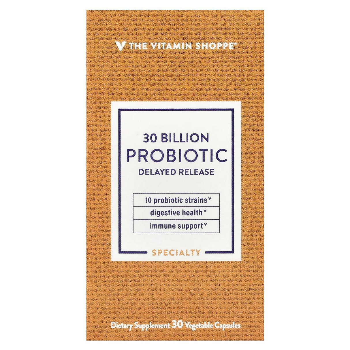 The Vitamin Shoppe, Probiotic, 30 Billion CFU, 30 Vegetable Capsules - Supply Center USA