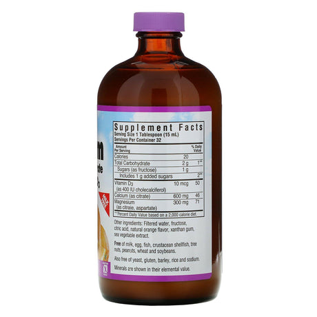 Bluebonnet Nutrition, Liquid Calcium Magnesium Citrate Plus Vitamin D3, Natural Orange Flavor, 16 fl oz (472 ml) - Supply Center USA