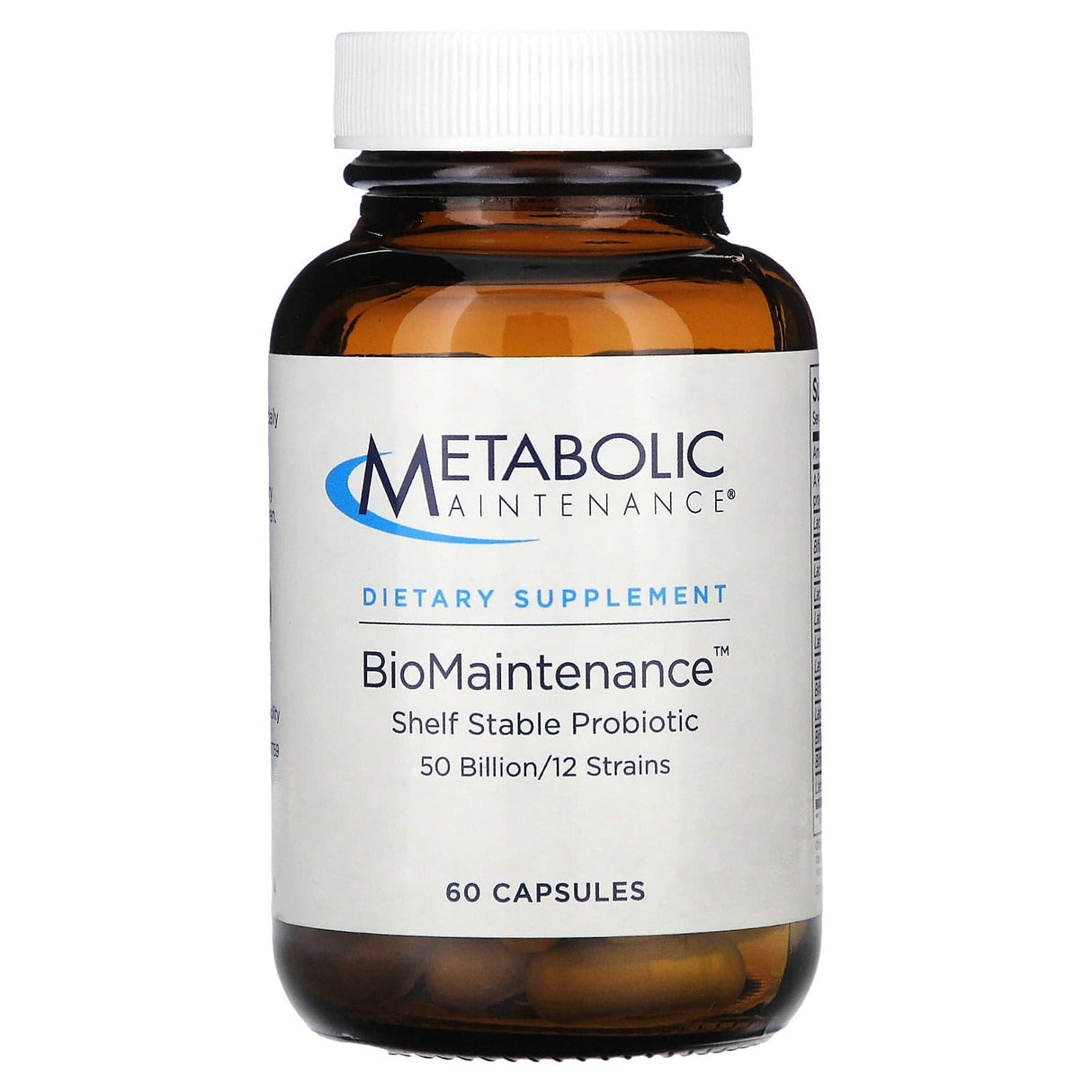 Metabolic Maintenance, BioMaintenance, Shelf Stable Probiotic, 60 Capsules - Supply Center USA