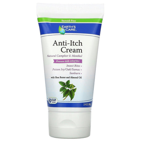 Earth's Care, Anti-Itch Cream, with Shea Butter and Almond Oil, 2.4 oz (68 g) - Supply Center USA