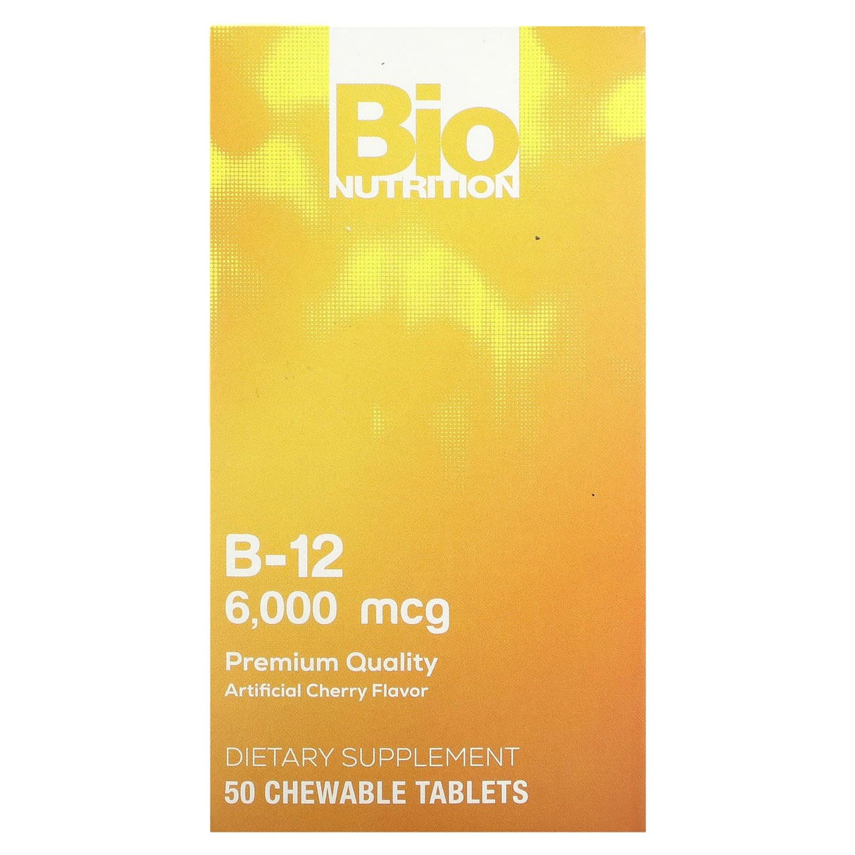 Bio Nutrition, Vitamin B-12, Cherry, 6,000 mcg, 50 Chewable Tablets - Supply Center USA