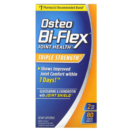 Osteo Bi-Flex, Glucosamine & Chondroitin with Joint Shield, Triple Strength, 80 Coated Tablets - Supply Center USA