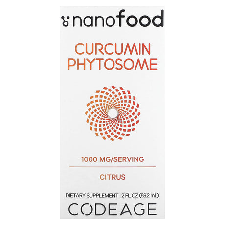 Codeage, Curcumin Phytosome, Citrus, 1,000 mg, 2 fl oz (59.2 ml) - Supply Center USA