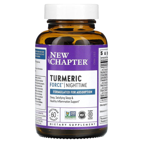 New Chapter, Turmeric Force, Nighttime, 60 Vegetarian Capsules - Supply Center USA