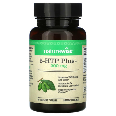 NatureWise, 5-HTP Plus+, 200 mg, 30 Vegetarian Capsules - Supply Center USA