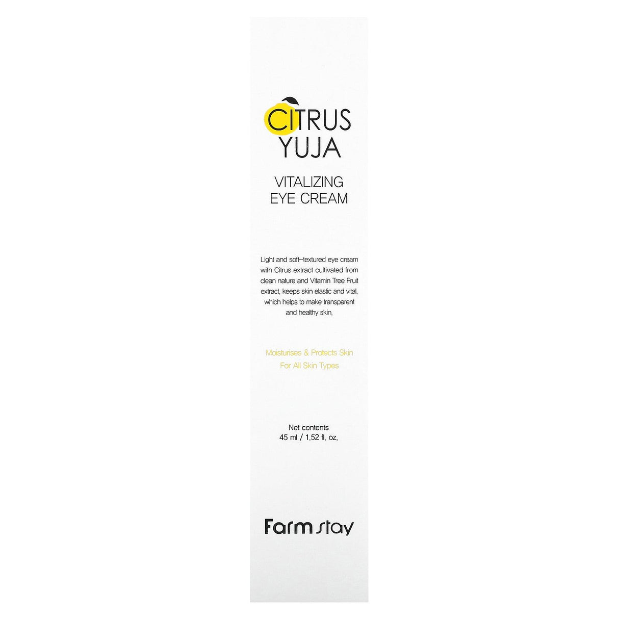 Farmstay, Citrus Yuja, Vitalizing Eye Cream, For All Skin Types, 1.52 fl oz (45 ml) - Supply Center USA