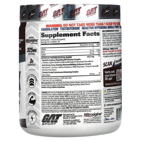 GAT, Sport, NITRAFLEX, Black Cherry, 10.5 oz (297 g) - Supply Center USA