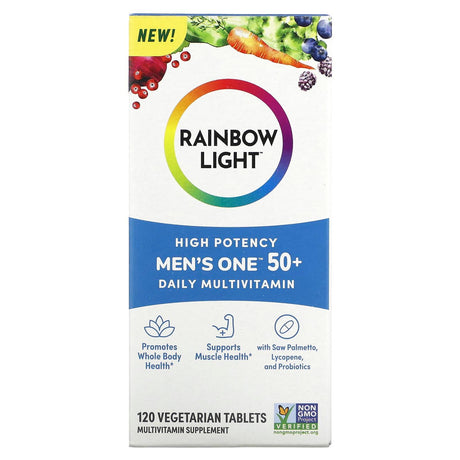 Rainbow Light, Men's One 50+ Daily Multivitamin, High Potency, 60 Vegetarian Tablets - Supply Center USA