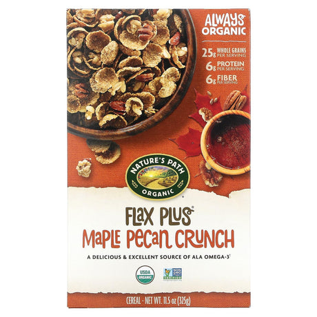 Nature's Path, Organic, Flax Plus Maple Pecan Crunch Cereal, 11.5 oz (325 g) - Supply Center USA