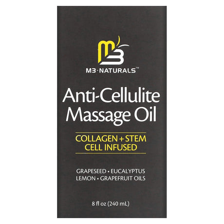 M3 Naturals, Anti-Cellulite Massage Oil, 8 fl oz (240 ml) - Supply Center USA