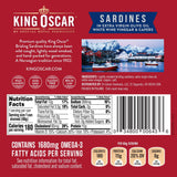 King Oscar, Wild Caught, Sardines In Extra Virgin Olive Oil, White Wine Vinegar & Capers, 3.75 oz (106 g) - Supply Center USA