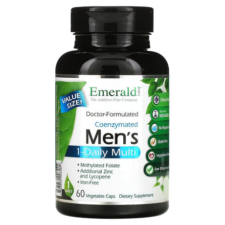 Emerald Laboratories, Coenzymated Men's 1-Daily Multi, 60 Vegetable Caps - Supply Center USA