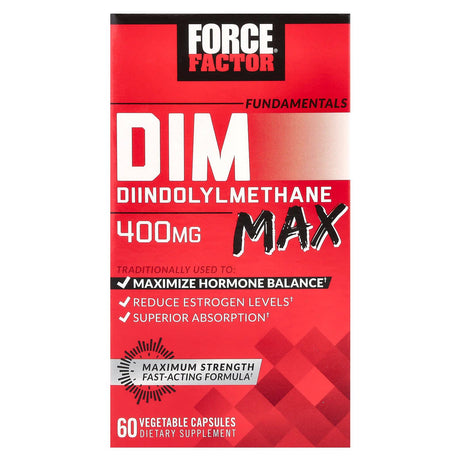 Force Factor, Fundamentals, DIM Max, 400 mg, 60 Vegetable Capsules (200 mg per Capsule) - Supply Center USA