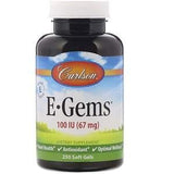 Carlson Labs, E-Gems, 67 mg (100 IU), 250 Softgels - Supply Center USA