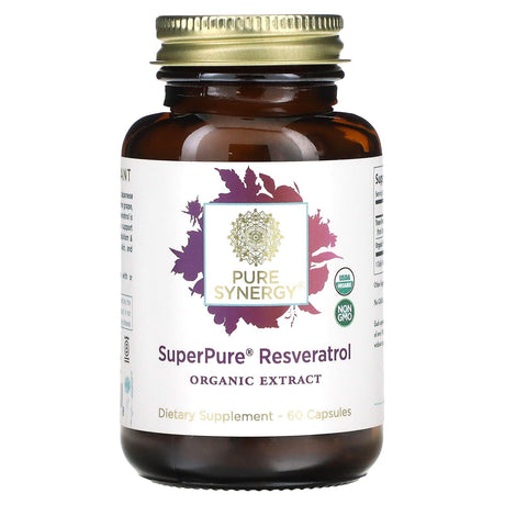 Pure Synergy, Super Pure Resveratrol, Organic Extract, 60 Capsules - Supply Center USA