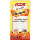 Catalo Naturals, Chewable Vitamin C, Orange Pineapple, 200 mg, 60 Chewable Tablets - Supply Center USA