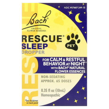 Bach, Rescue Pet, Sleep Dropper, 0.35 fl oz (10 ml) - Supply Center USA