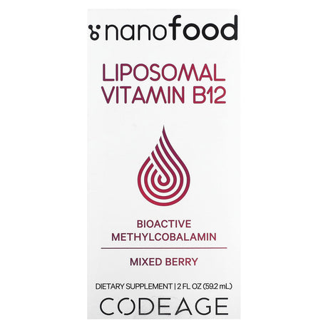 Codeage, Liposomal Vitamin B12, Mixed Berry, 2 fl oz (59.2 ml) - Supply Center USA