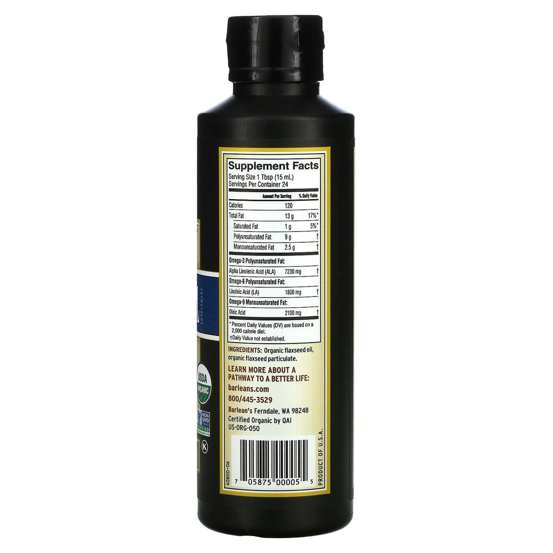 Barlean's, Organic Lignan Flax Oil, 12 fl oz (355 ml) - HealthCentralUSA