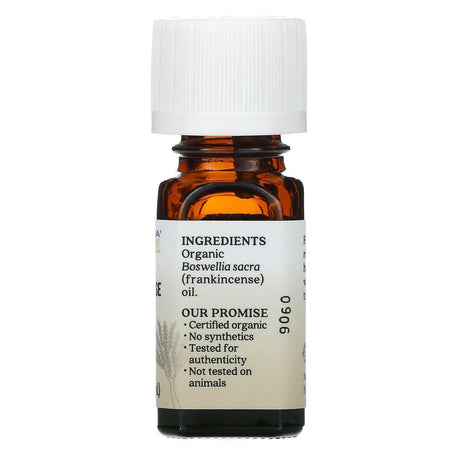 Aura Cacia, Pure Essential Oil, Organic Frankincense, .25 fl oz (7.4 ml) - Supply Center USA