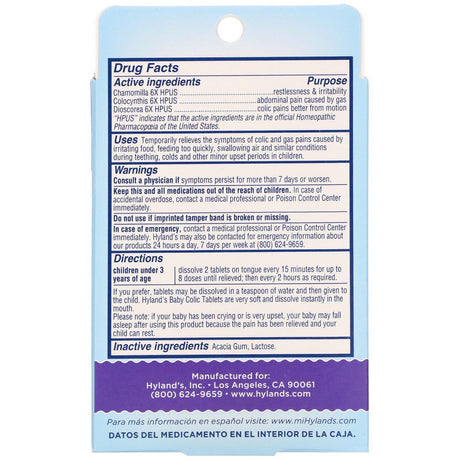 Hyland's, Baby, Colic Tablets, Ages 0 Months+, 125 Quick-Dissolving Tablets - Supply Center USA