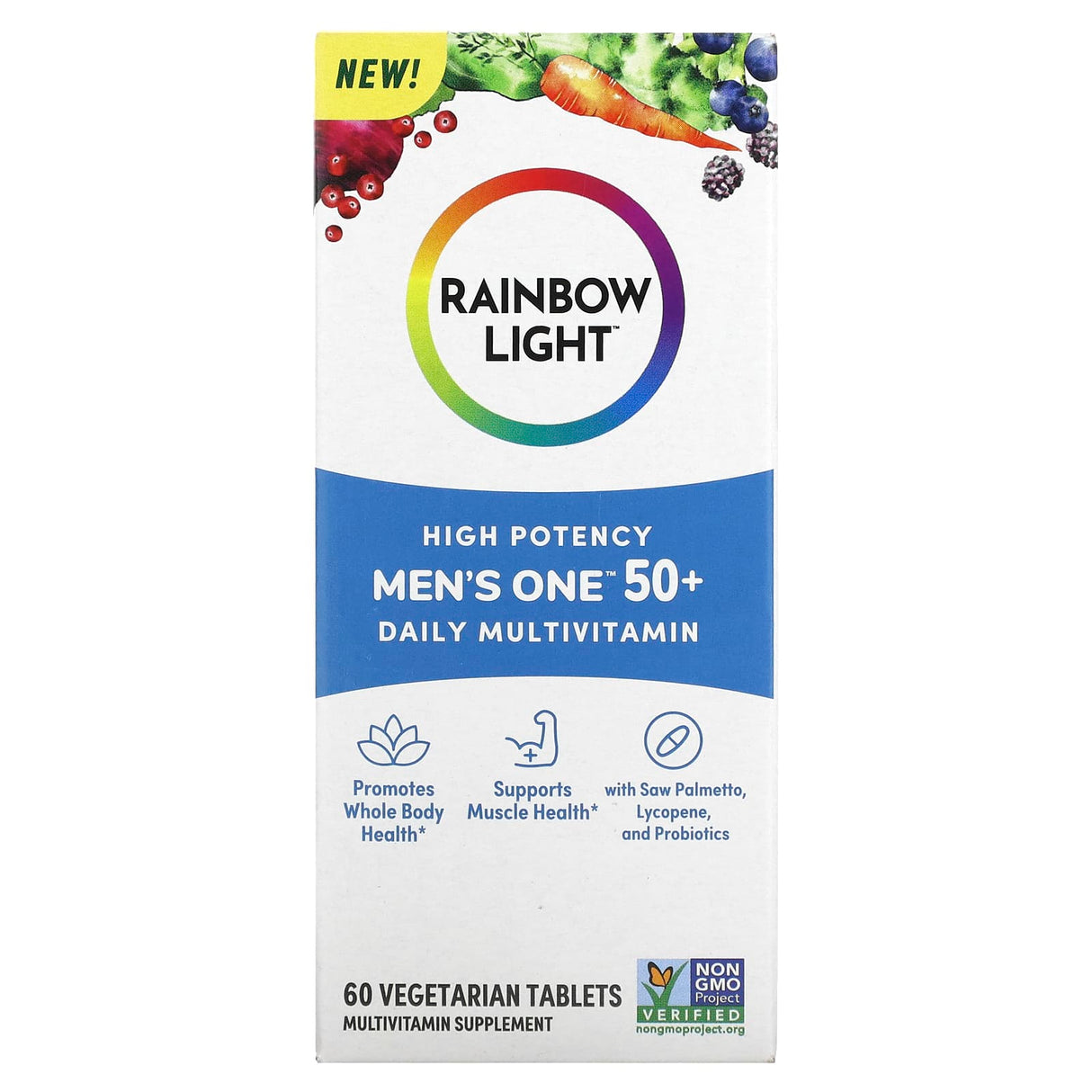 Rainbow Light, Men's One 50+ Daily Multivitamin, High Potency, 90 Vegetarian Tablets - Supply Center USA