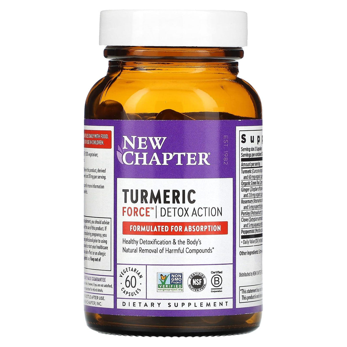 New Chapter, Turmeric Force, Detox Action, 60 Vegetarian Capsules - Supply Center USA