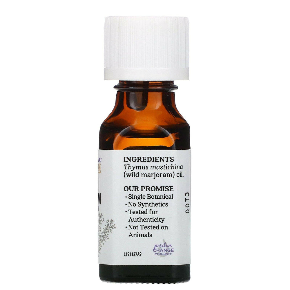 Aura Cacia, Pure Essential Oil, Wild Marjoram, .5 fl oz (15 ml) - HealthCentralUSA