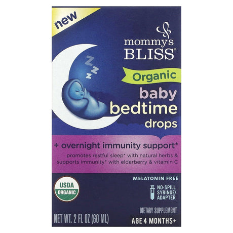 Mommy's Bliss, Organic Baby Bedtime Drops, Age 4 Months+, 2 fl oz (60 ml) - Supply Center USA