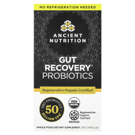 Ancient Nutrition, Gut Recovery Probiotics, 60 Capsules - Supply Center USA