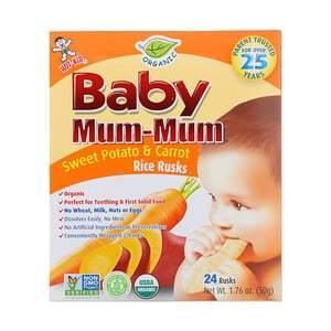 Hot Kid, Baby Mum-Mum, Organic Sweet Potato & Carrot Rice Rusks, 24 Rusks, 1.76 oz (50 g) Each - Supply Center USA