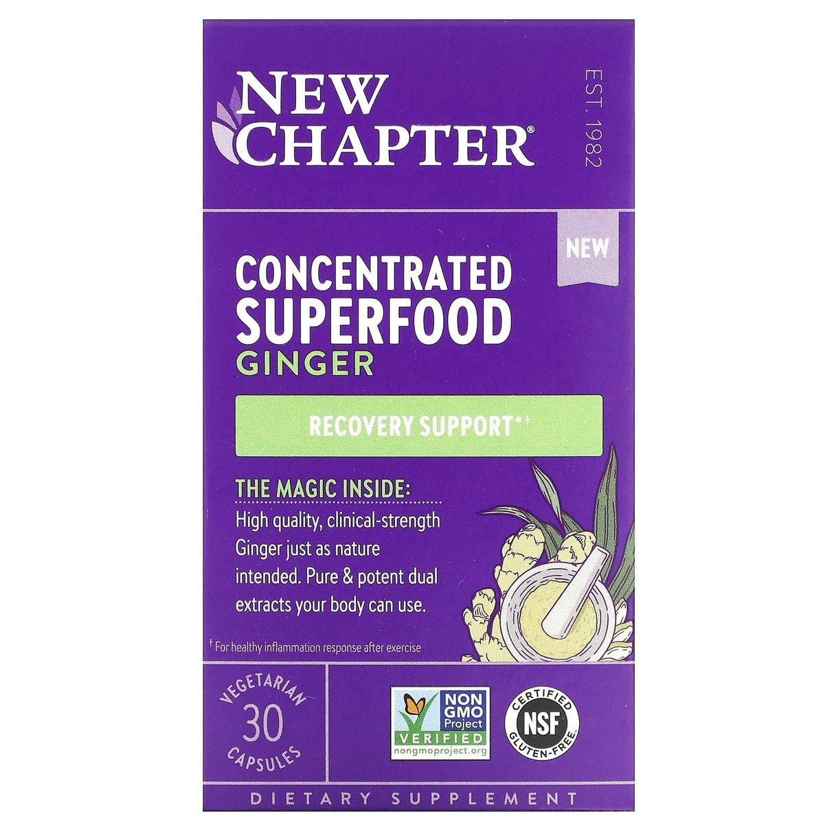 New Chapter, Concentrated Superfood Ginger, 30 Vegetarian Capsules - Supply Center USA