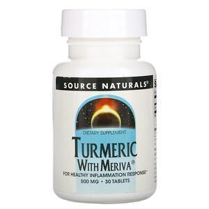 Source Naturals, Turmeric with Meriva, 500 mg, 30 Tablets - Supply Center USA