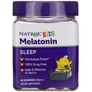 Natrol, Kids, Melatonin, Ages 4+, Berry, 60 Gummies - Supply Center USA