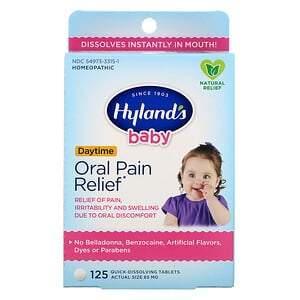 Hyland's, Baby, Oral Pain Relief Daytime, 125 Quick-Dissolving Tablets - Supply Center USA