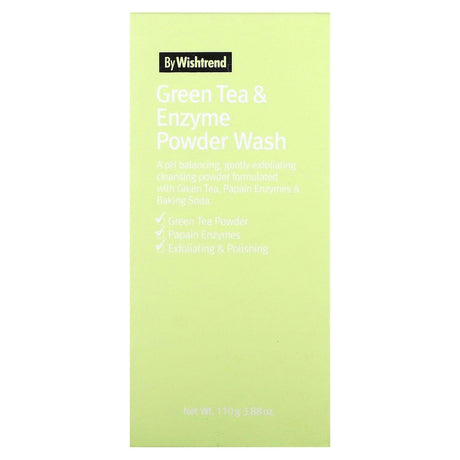 By Wishtrend, Green Tea & Enzyme Powder Wash, 3.88 oz (110 g) - Supply Center USA