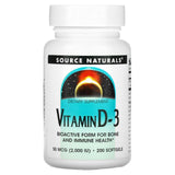 Source Naturals, Vitamin D-3, 10,000 IU (250 mcg), 120 Softgels - Supply Center USA