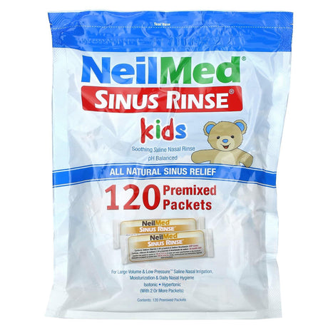 NeilMed, Kids, Sinus Rinse, Ages 2 +, 120 Premixed Sachets, 0.037 oz (1.04 g) Each - Supply Center USA