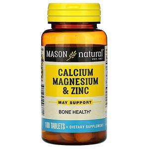 Mason Natural, Calcium Magnesium & Zinc, 100 Tablets - HealthCentralUSA