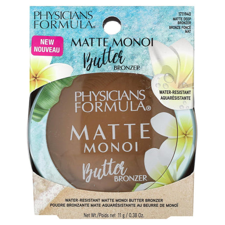 Physicians Formula, Matte Monoi, Butter Bronzer, Matte Deep Bronzer, 0.38 oz (11 g) - Supply Center USA