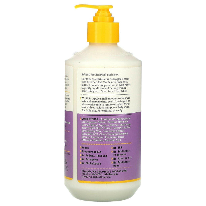 Alaffia, Kids, Conditioner & Detangler, Lemon Lavender, 16 fl oz (476 ml) - HealthCentralUSA