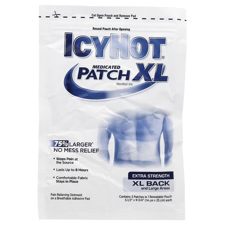 Icy Hot, Original Pain Relief Patch, XL , 3 Patches - Supply Center USA